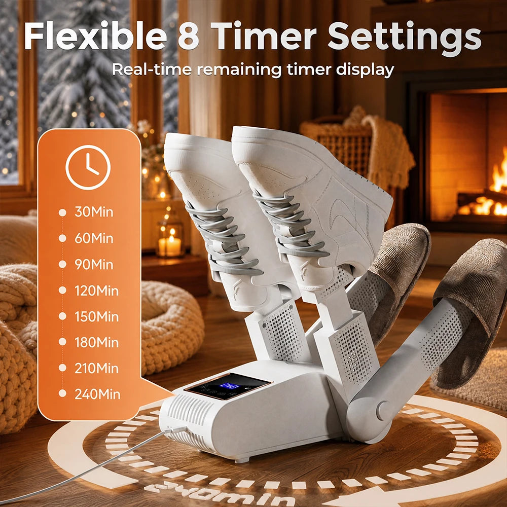 Foldable Electric Shoe and Boot Dryer with Timer - 9
