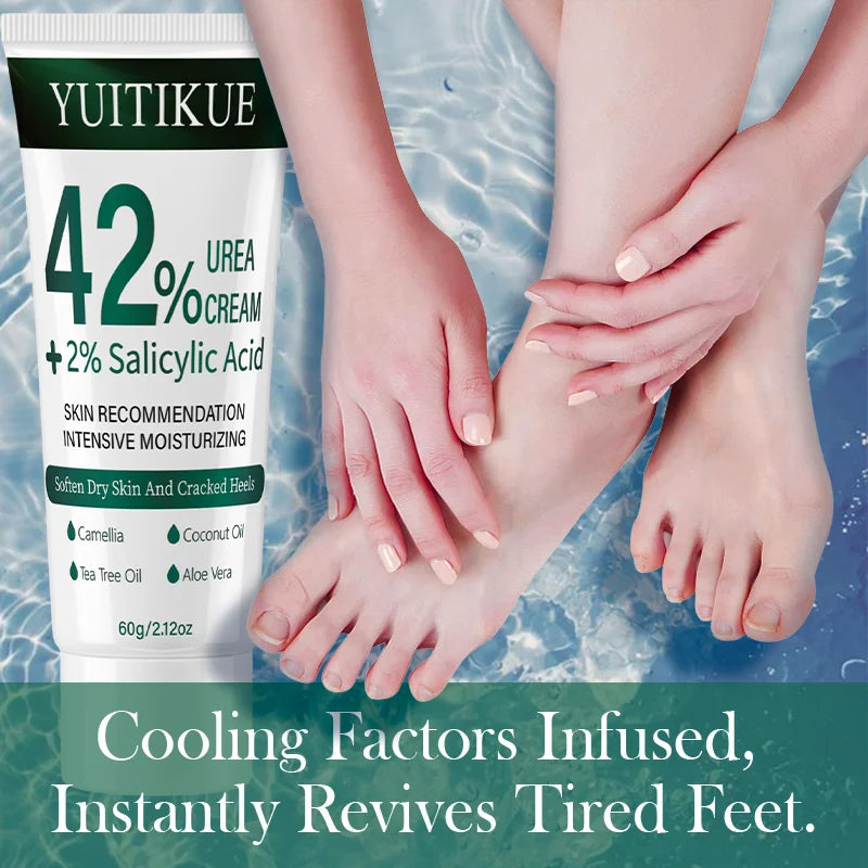 Yuitikue 42% Urea Cream with Salicylic Acid for Dry Skin and Cracked Heels