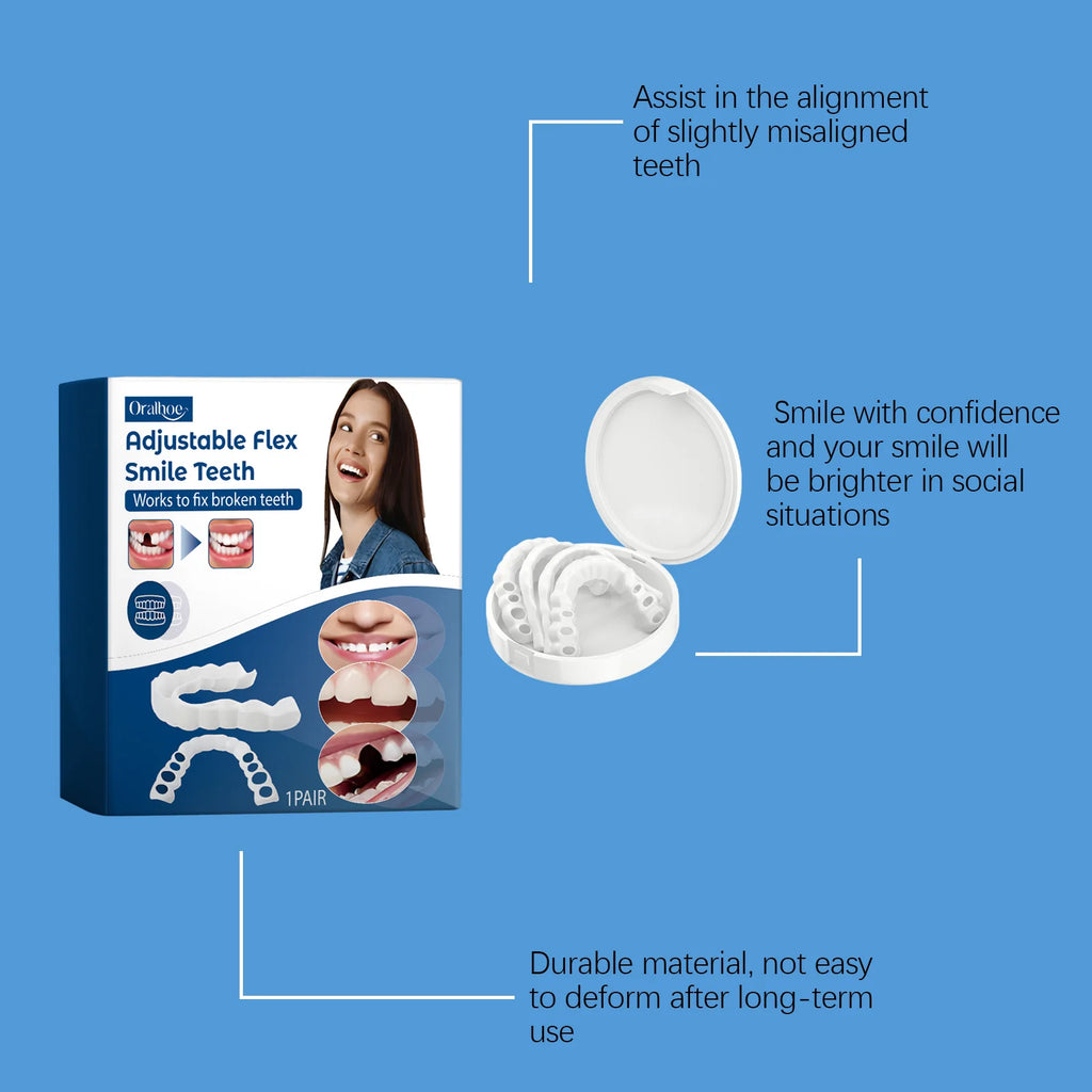 Adjustable Snap-On Smile Veneers for Missing Teeth