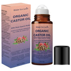 Organic Castor Oil with Rose Quartz Roller Hair and Skin Conditioner