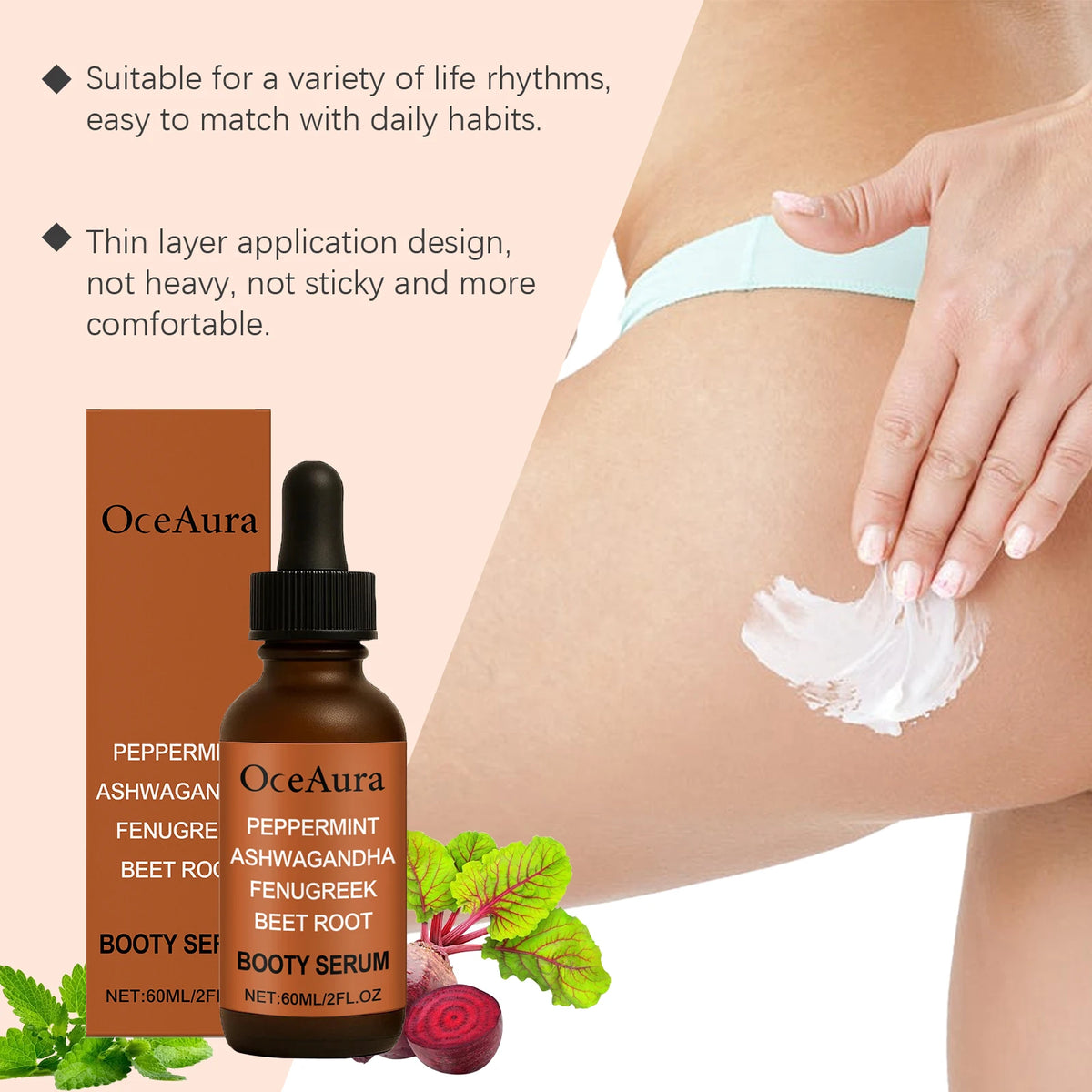 Butt Lifting and Firming Massage Serum for Fuller Curves