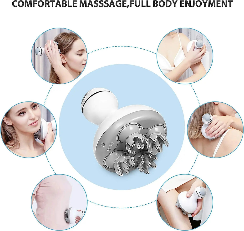 Electric Cordless Scalp Massager for Stress Relief and Hair Growth