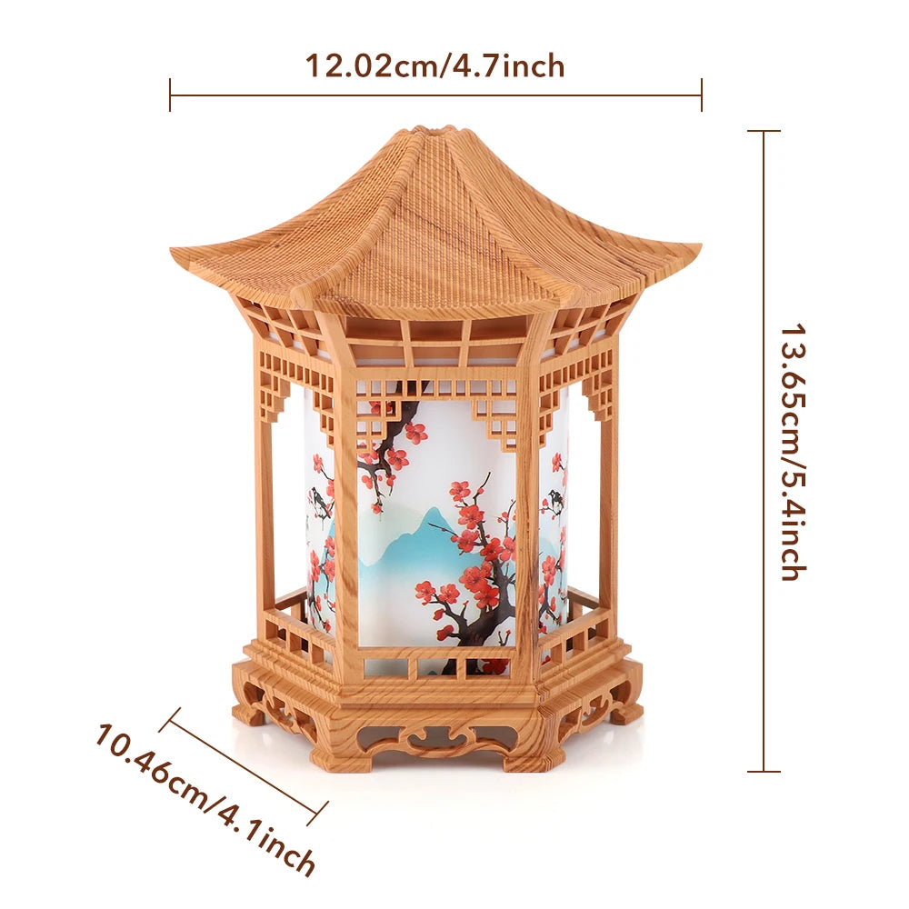 Oriental Pavilion Desktop Humidifier with Night Light - 14