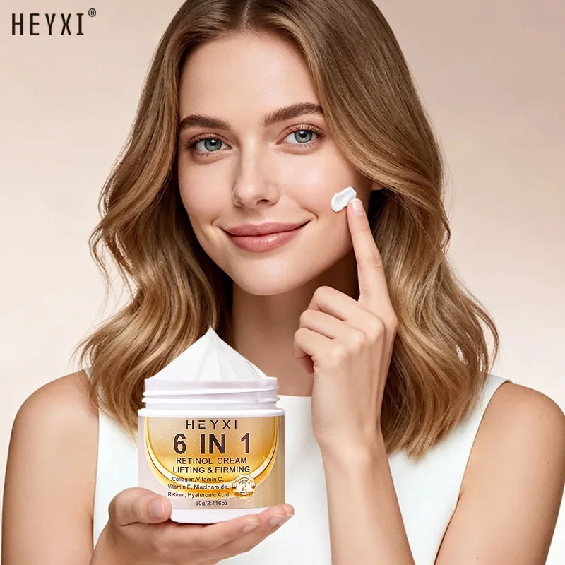 Heyxi 6-in-1 Retinol Face Cream Anti-Aging Moisturizer and Firming Lotion - 1