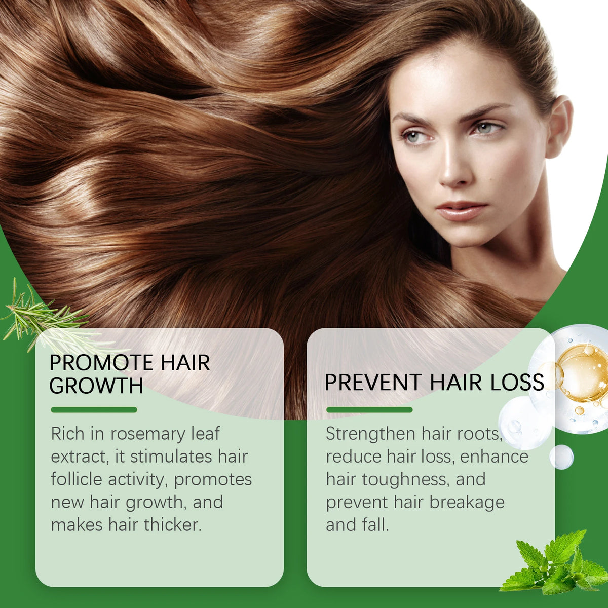 Rosemary Rice Water Hair Growth Spray for Damaged Hair