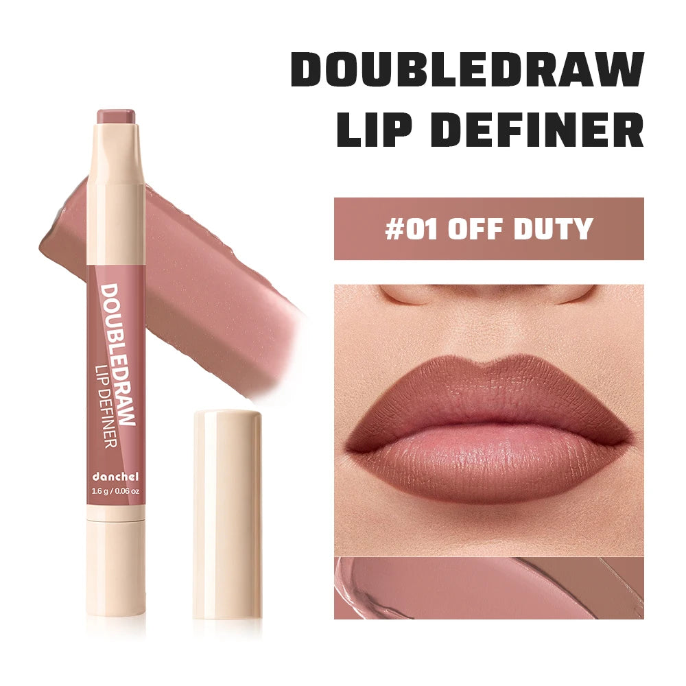2-in-1 Lip Liner and Matte Lipstick for Long-Lasting Wear - 25