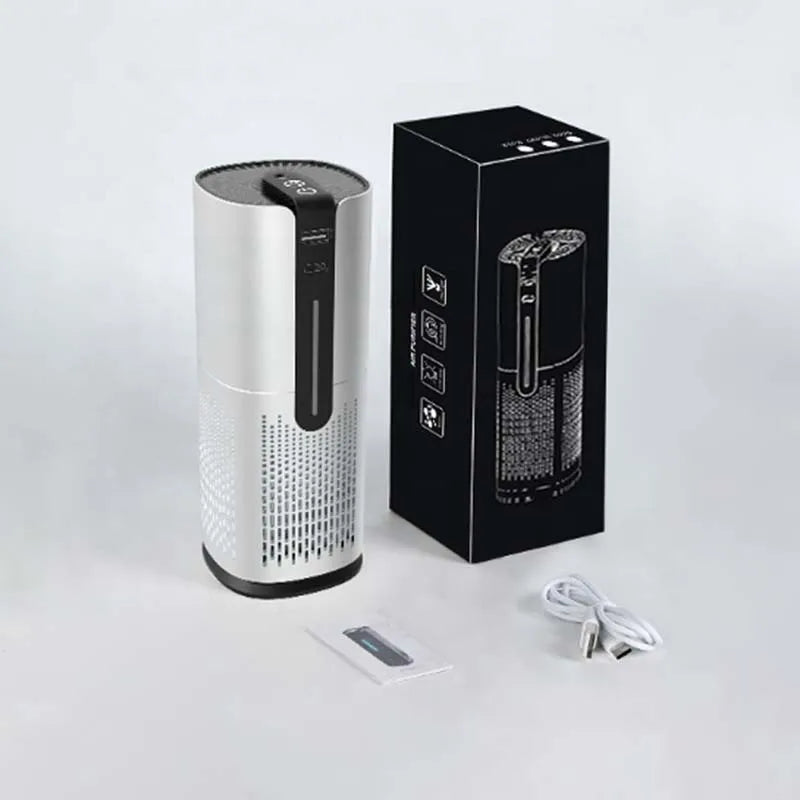 Portable Car Air Purifier Ionizer and HEPA Smoke Filter - 8