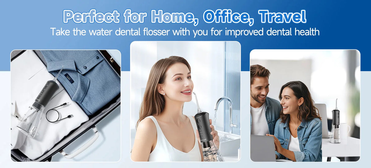 Portable Rechargeable Water Flosser for Teeth Cleaning