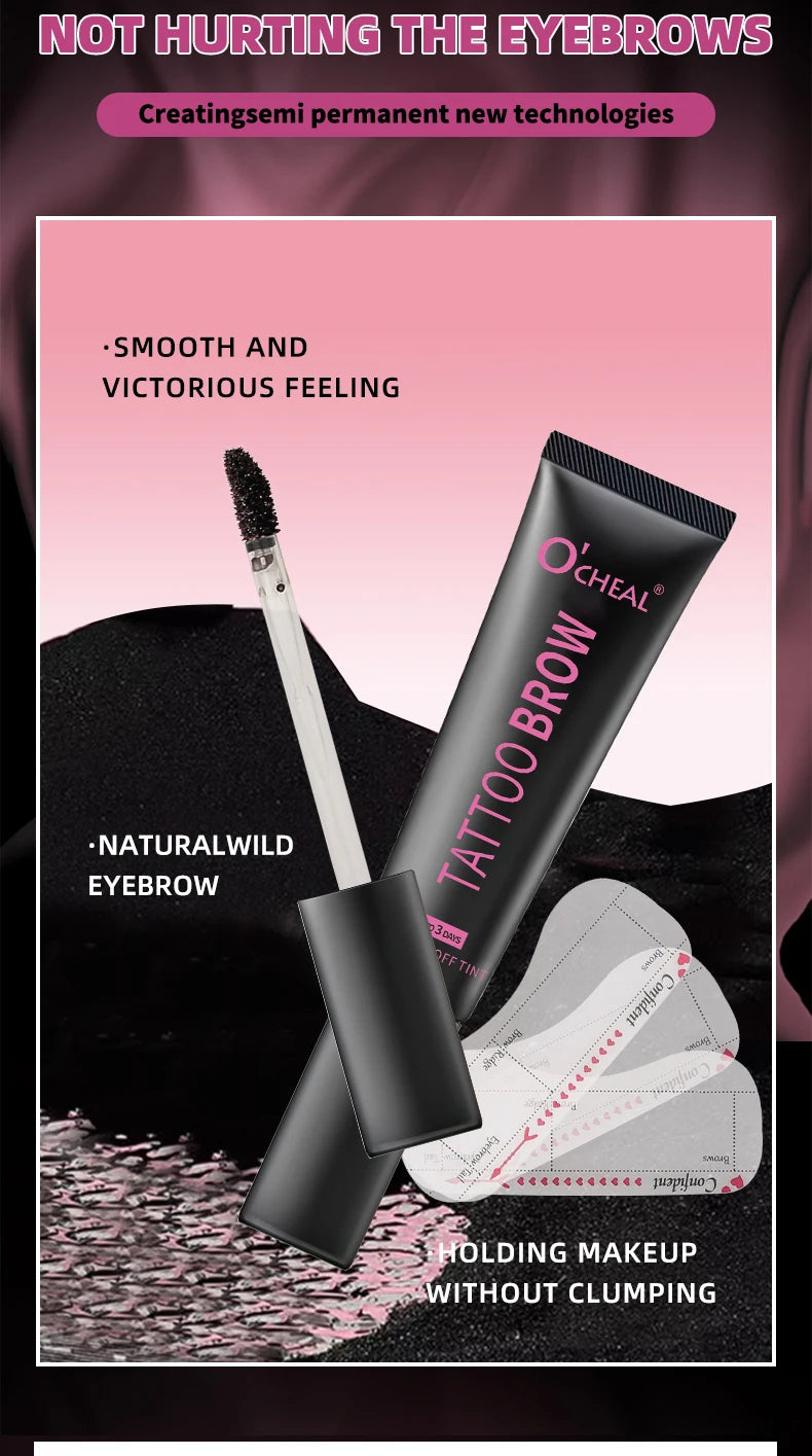 OCHEAL Waterproof Tattoo Eyebrow Gel Long Lasting Peel Off Brow Tint - 9
