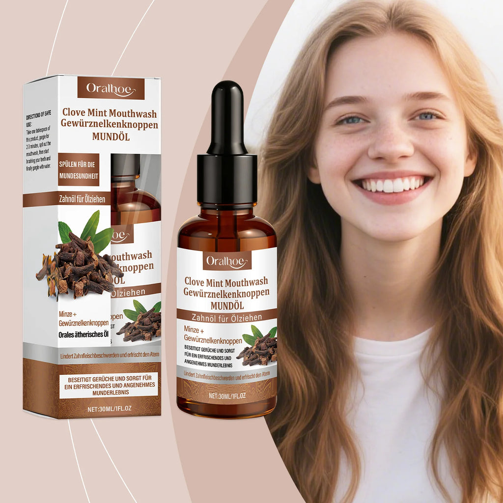 Clove Mint Mouthwash for Bad Breath and Oral Hygiene