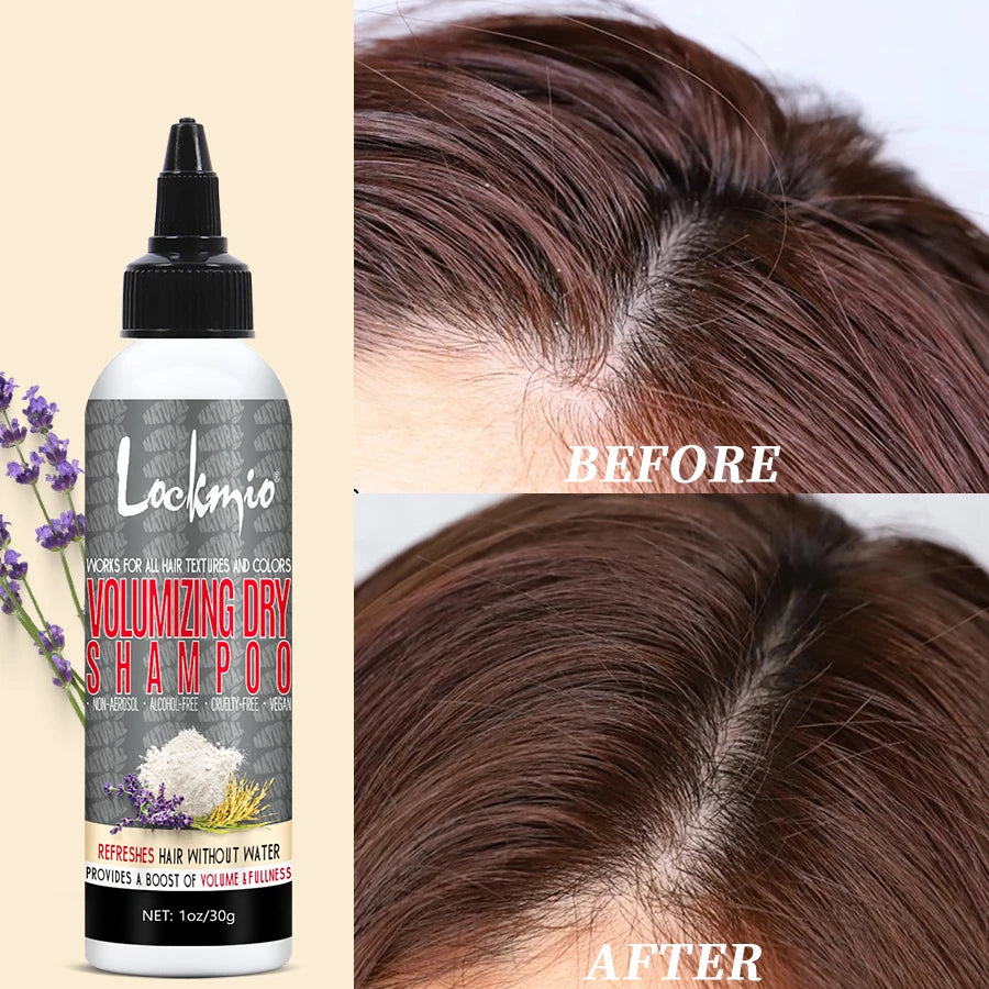 Lockmio Volumizing Dry Shampoo Powder for Oily Hair Refreshing Treatment