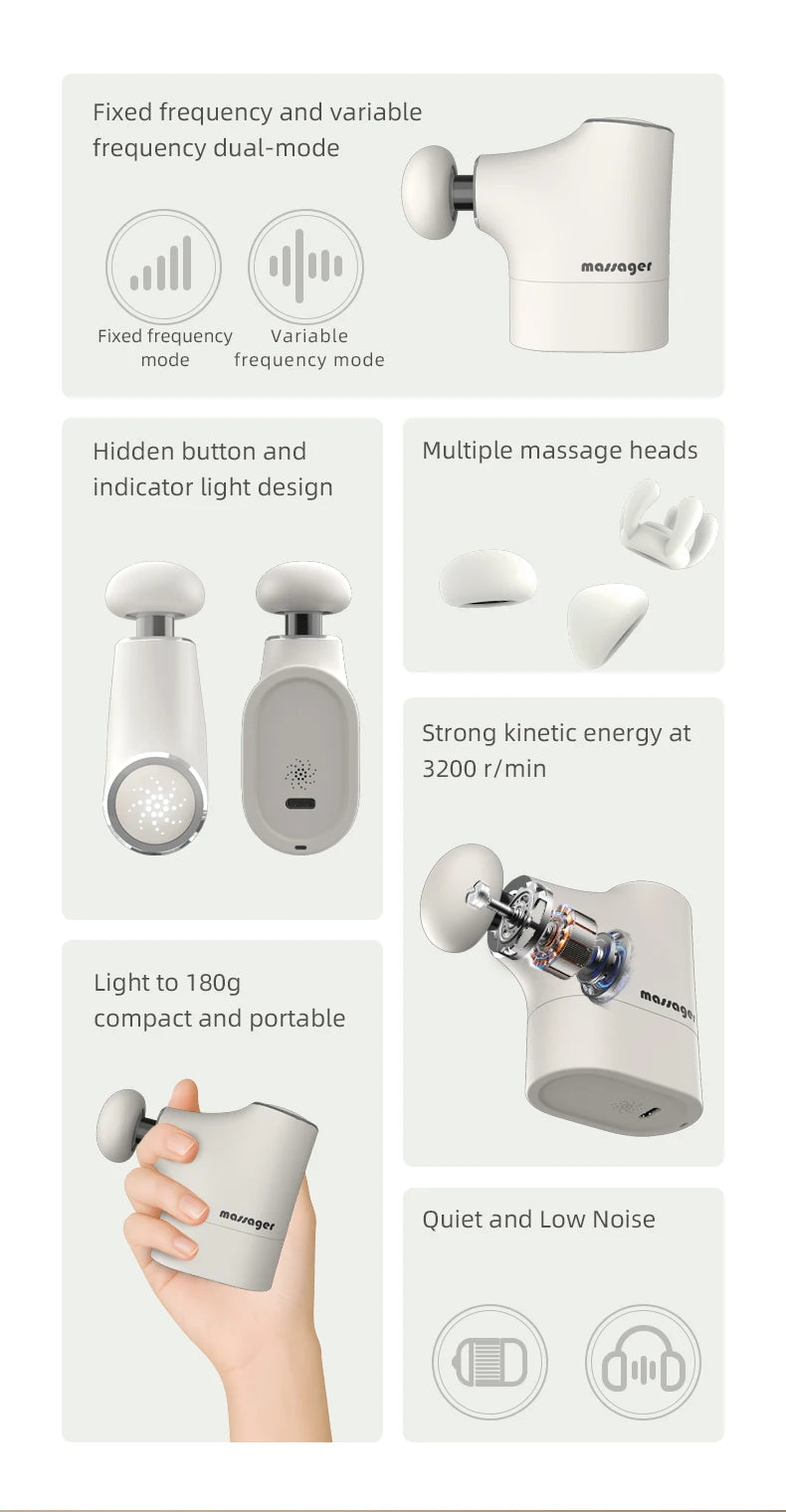 Portable Mini Deep Tissue Percussion Massage Gun - 8