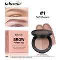 Two-Color Waterproof Eyebrow Powder Palette for Defined Brows