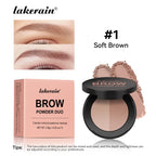 Two-Color Waterproof Eyebrow Powder Palette for Defined Brows
