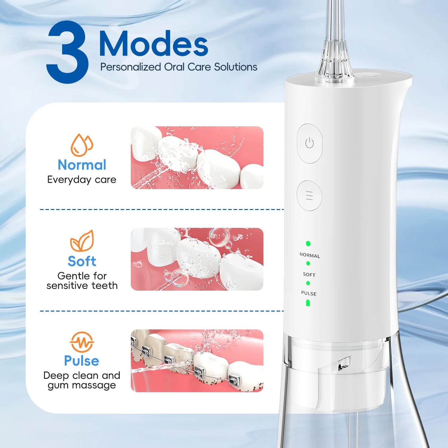 Portable Cordless Water Flosser for Teeth Cleaning - 4