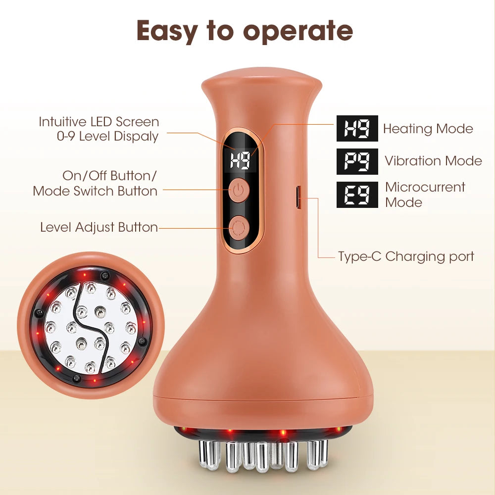 Electric Cupping and Scraping Massage Tool for Muscle Relief - 24