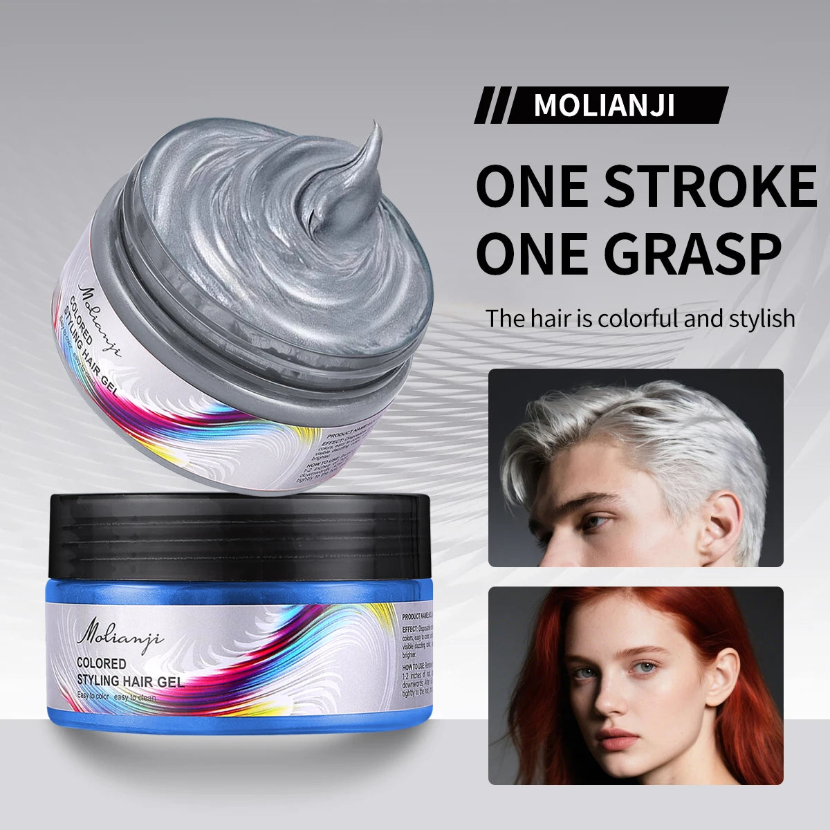 Molianji Disposable Instant Color Hair Styling Gel 100ml