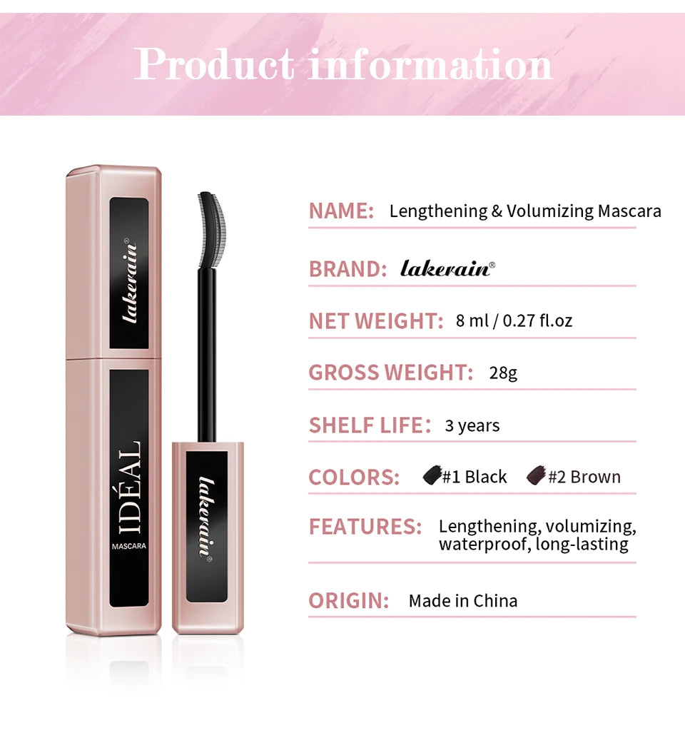 Waterproof Lengthening and Volumizing Mascara