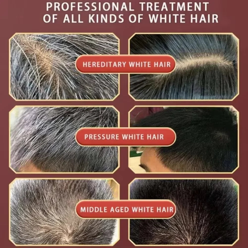 100ml 3 in 1 Herbal Hair Dye Shampoo for Gray Hair Coverage
