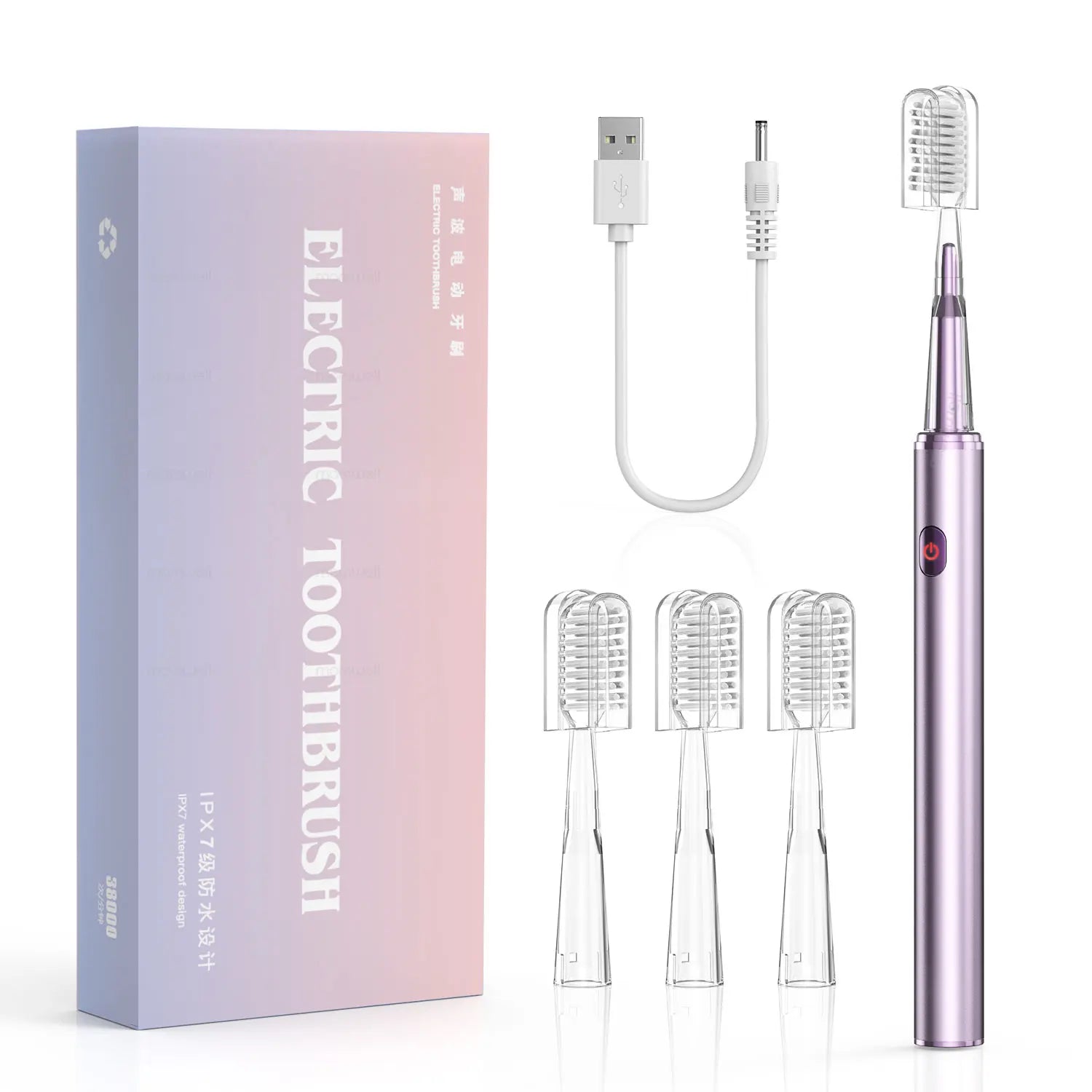 Rechargeable Sonic Electric Toothbrush with 4 Replacement Heads - 14