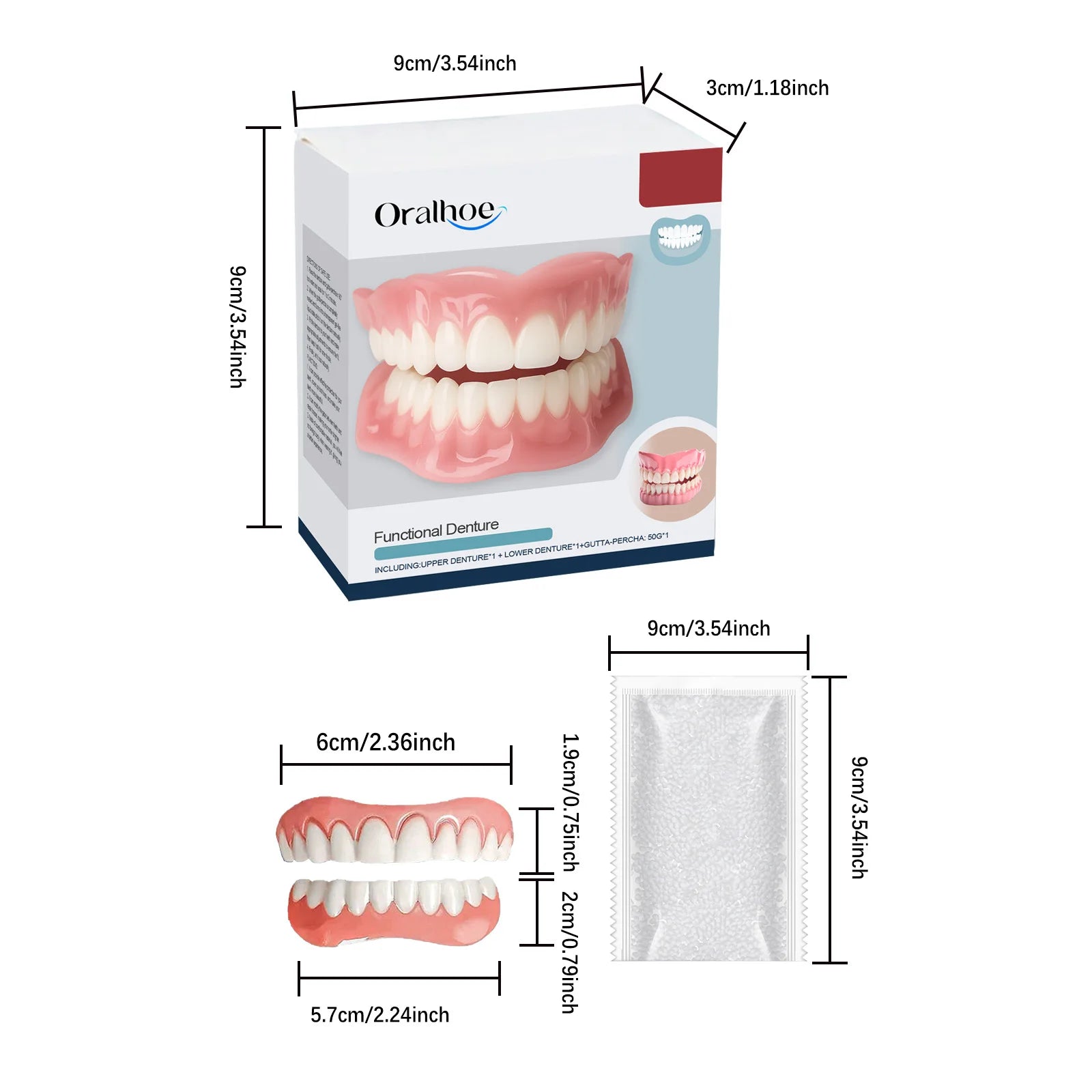 Temporary Silicone Denture Kit for Smile Restoration - 9