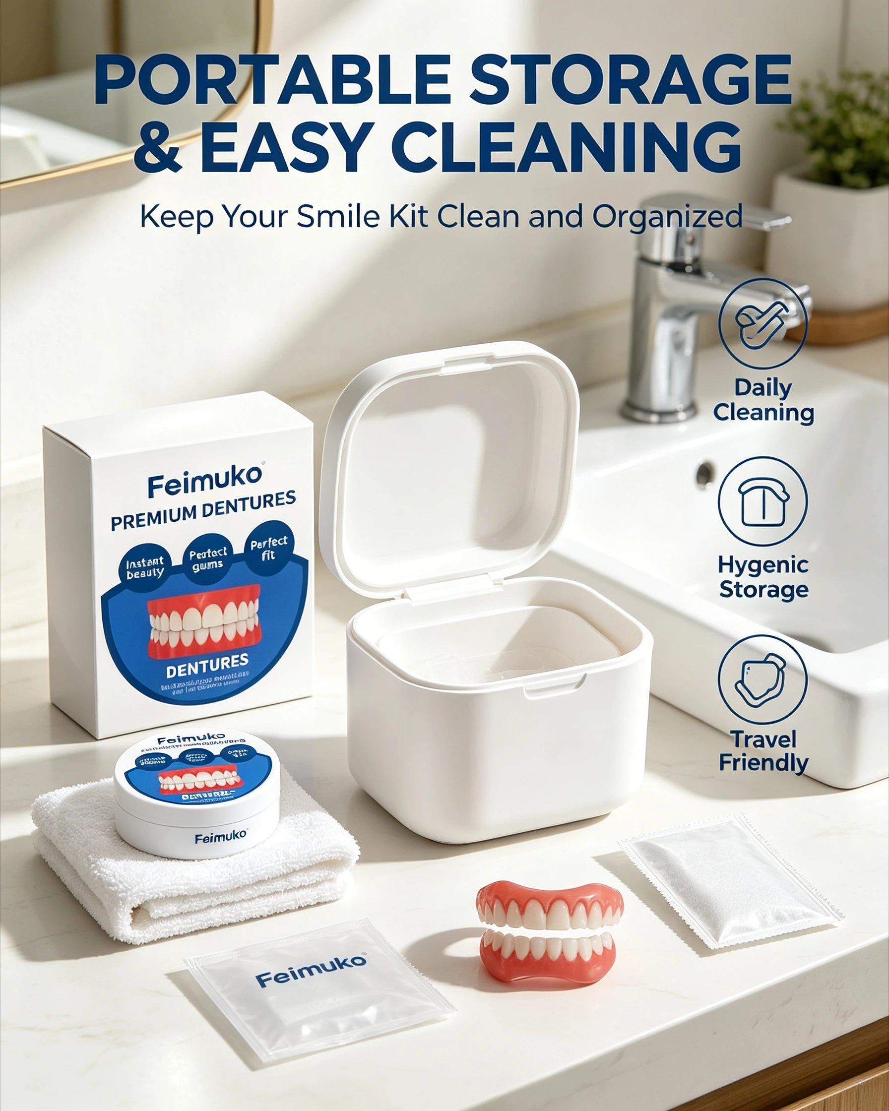 Snap-On Silicone Dentures for Natural Smile - 5
