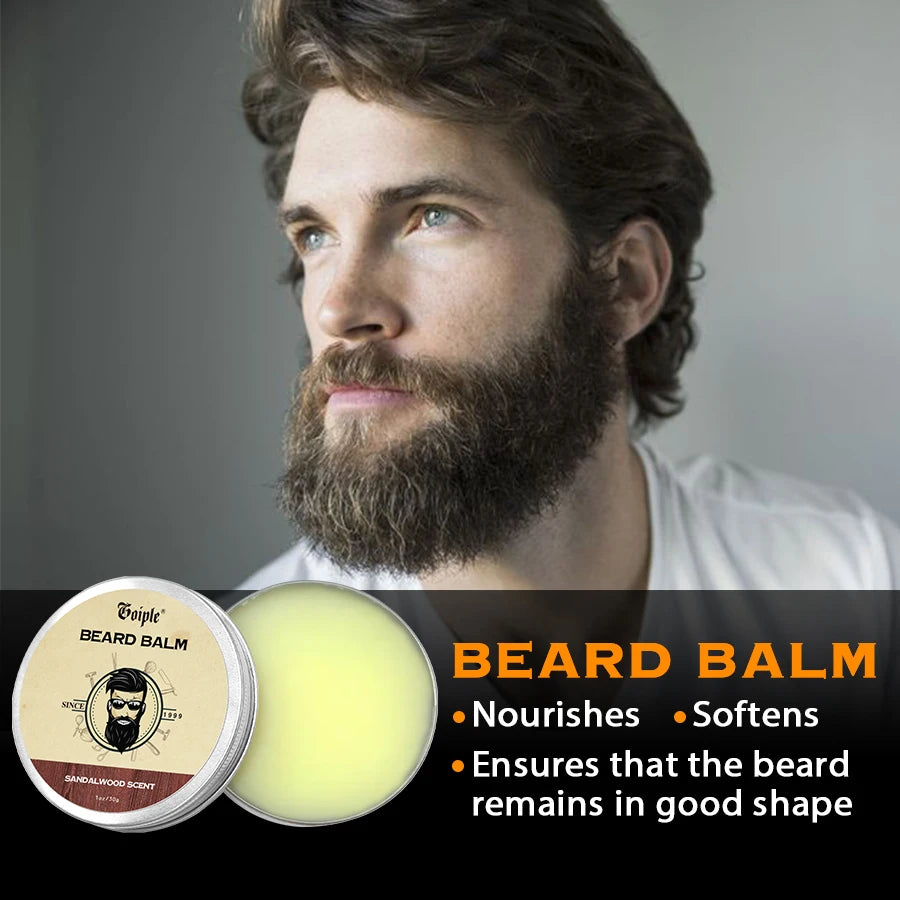 Beard Growth Care Kit with Shampoo Conditioning Oil and Grooming Tools - 4