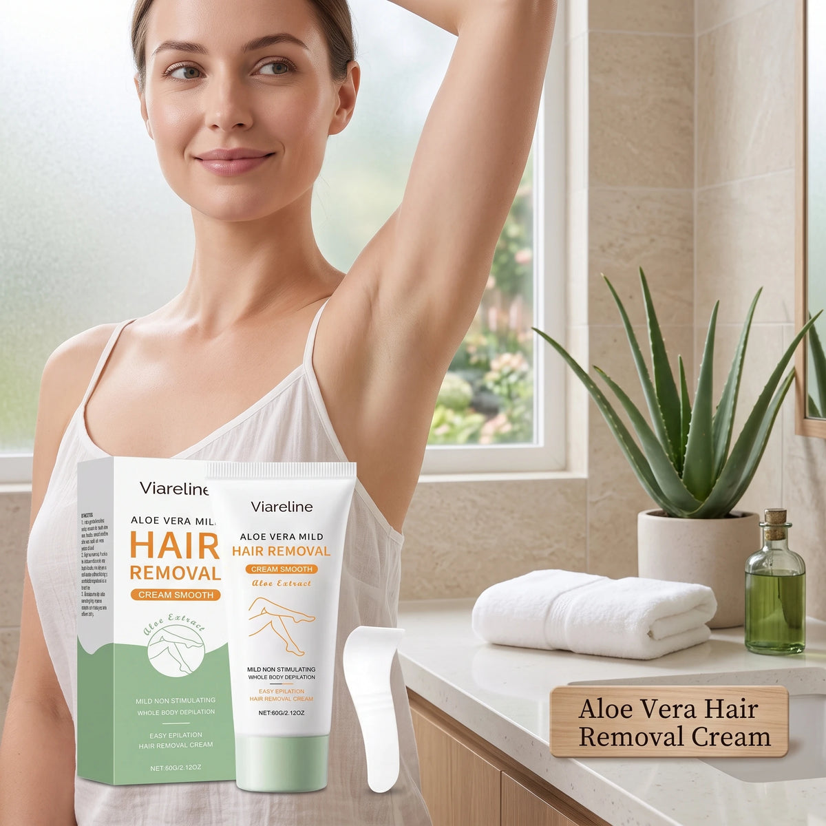 Painless Aloe Vera Hair Removal Cream for Whole Body