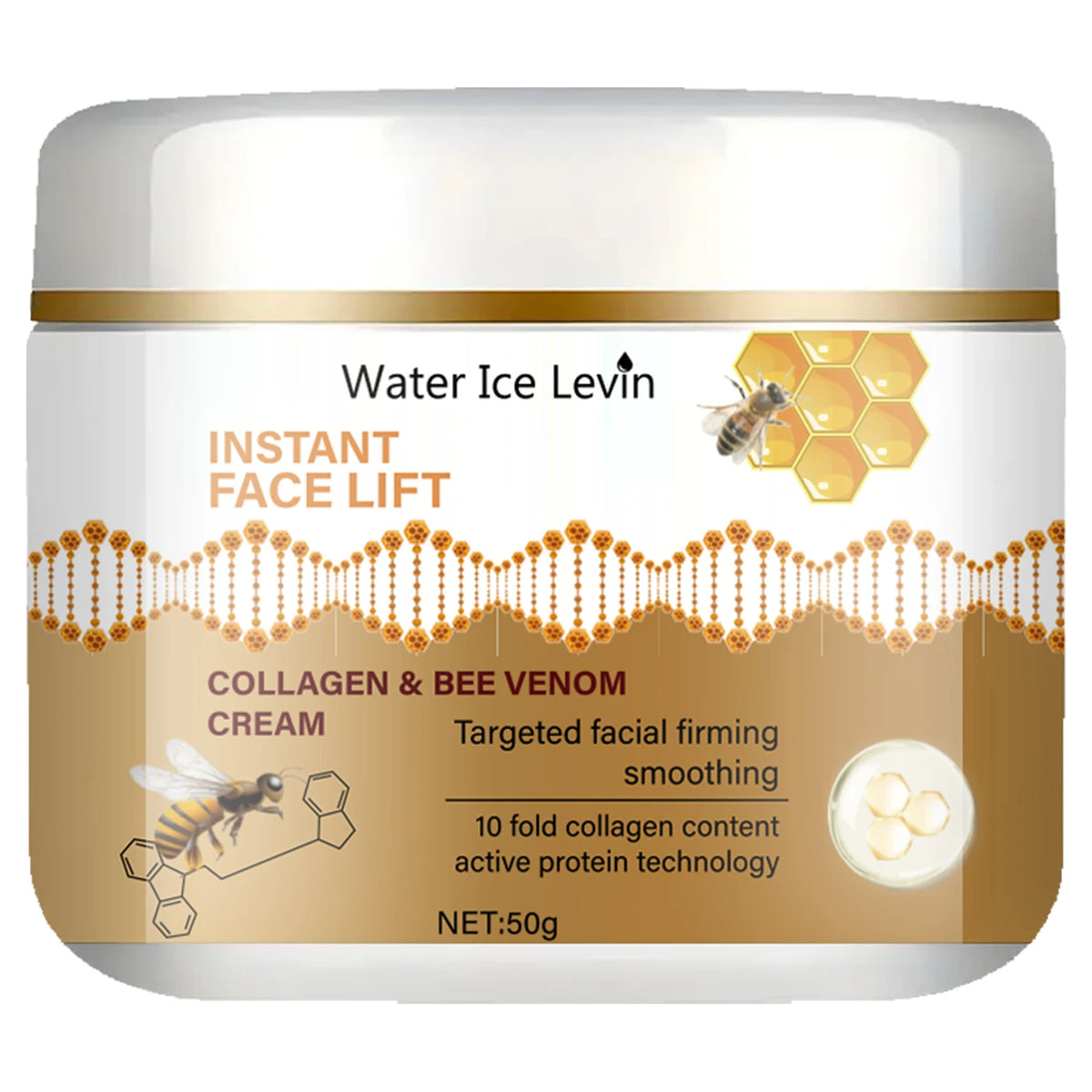 Water Ice Levin Collagen Bee Venom Face Lift Cream Firming Moisturizer