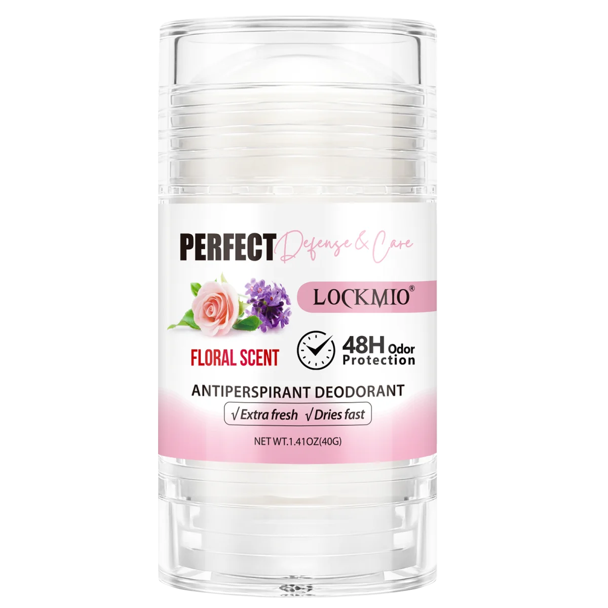 Lockmio Antiperspirant Deodorant Stick Floral Scent 48H Odor Protection - 15