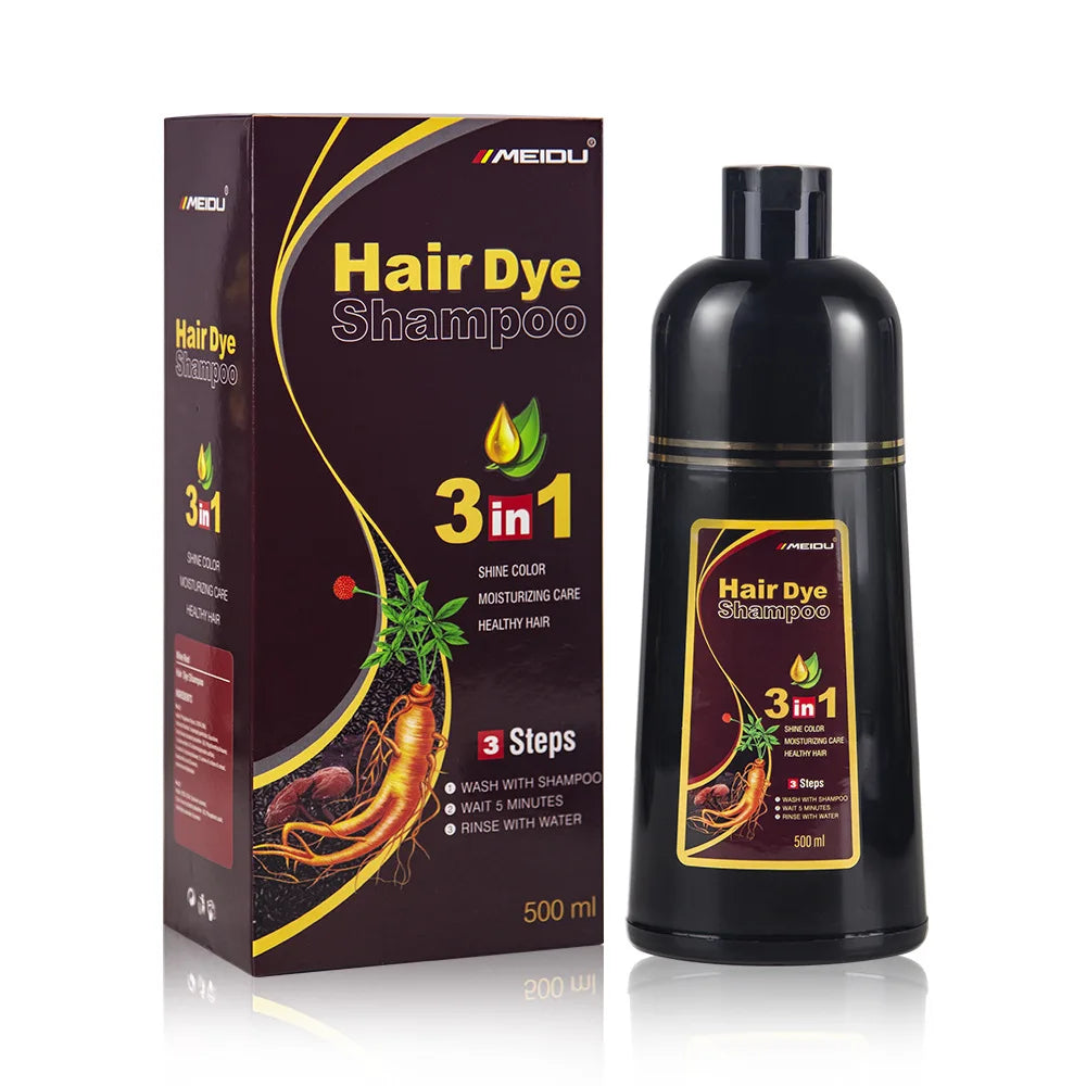 500ml Silver Hair Dye Shampoo Plant Extract Color Treatment - 4