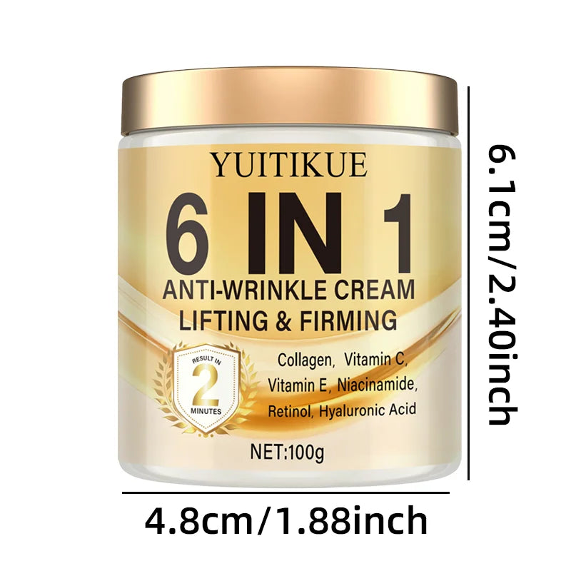 YUITIKUE 6 in 1 Anti Wrinkle Cream Retinol Collagen Face Firming Moisturizer - 8