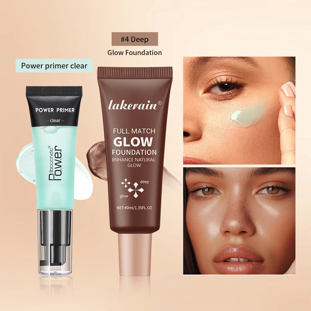 Hydrating Makeup Primer and Glow Foundation Set - 8