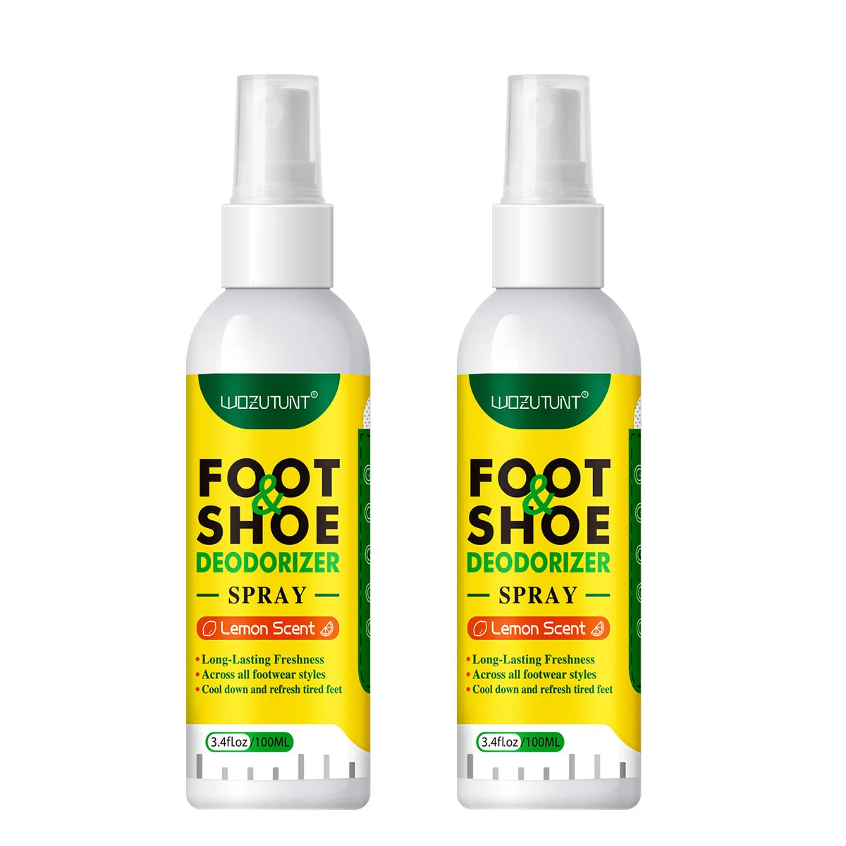 Foot and Shoe Deodorizer Spray 100ml Lemon Scent Odor Remover - 13