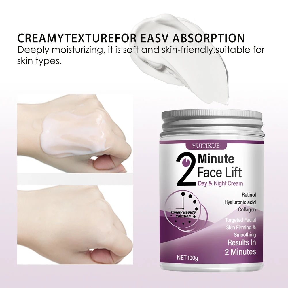 YUITIKUE 2 Minute Face Lift Cream Retinol Collagen Firming Moisturizer