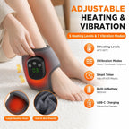 Heated Ankle Massager with Vibration Therapy for Pain Relief