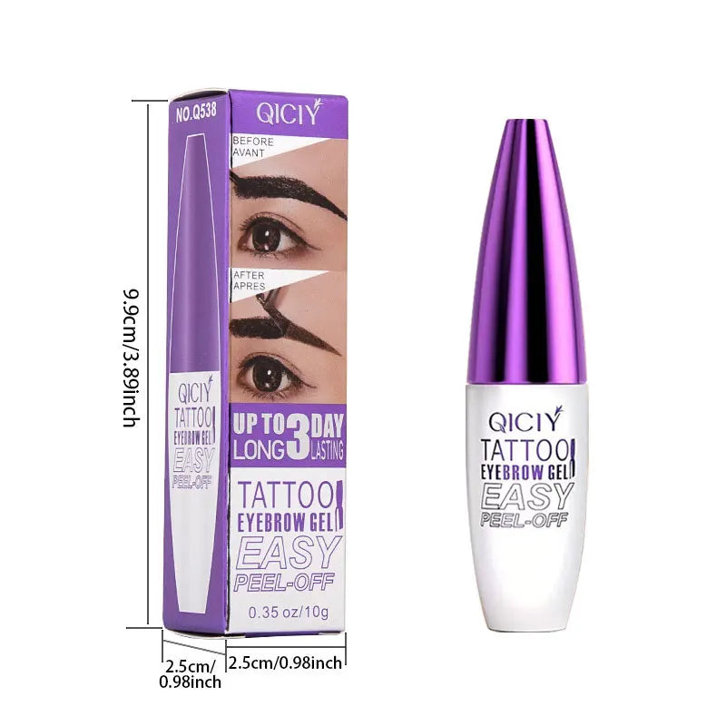 QICIY Peel Off Eyebrow Gel Waterproof Long Lasting Brow Tint - 4