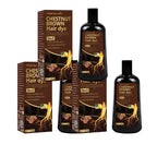 Chestnut Brown 3-in-1 Hair Dye Shampoo with Ginger and Ginseng 100g