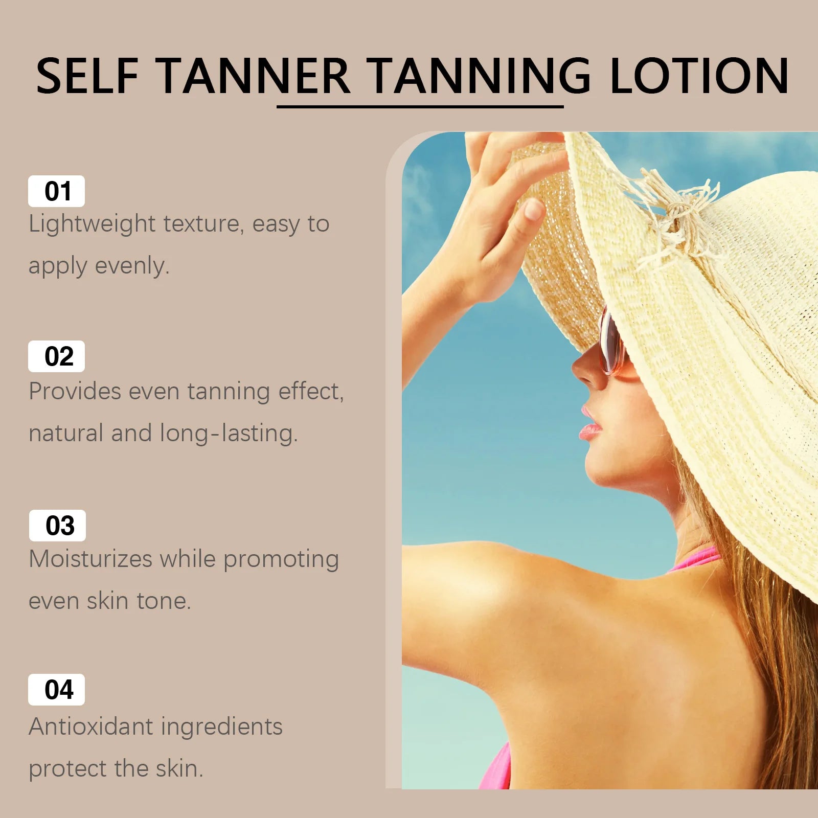 Gradual Self-Tanning Lotion for Natural Bronze Skin - 10