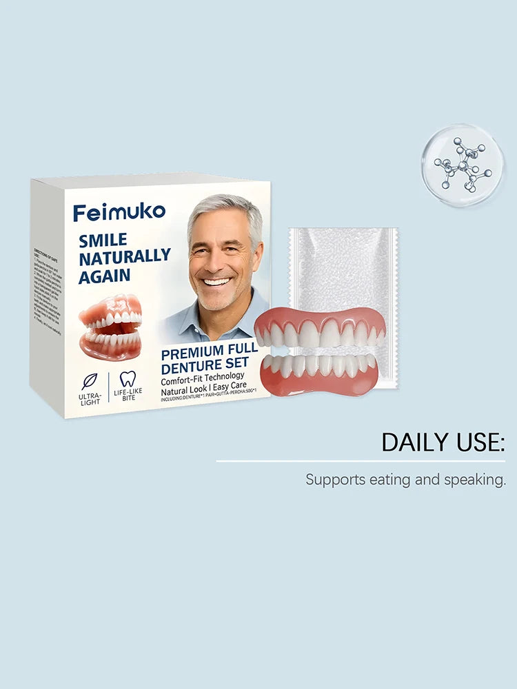 Comfort Fit Natural Look Denture Set for Men and Women - 13