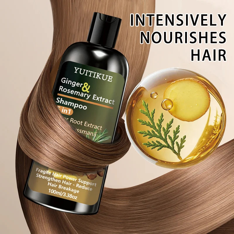 Ginger and Rosemary 5 in 1 Hair Strengthening Shampoo 100ml - 4