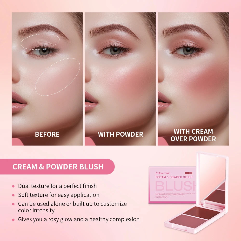 2-in-1 Cream and Powder Blush Palette - 4