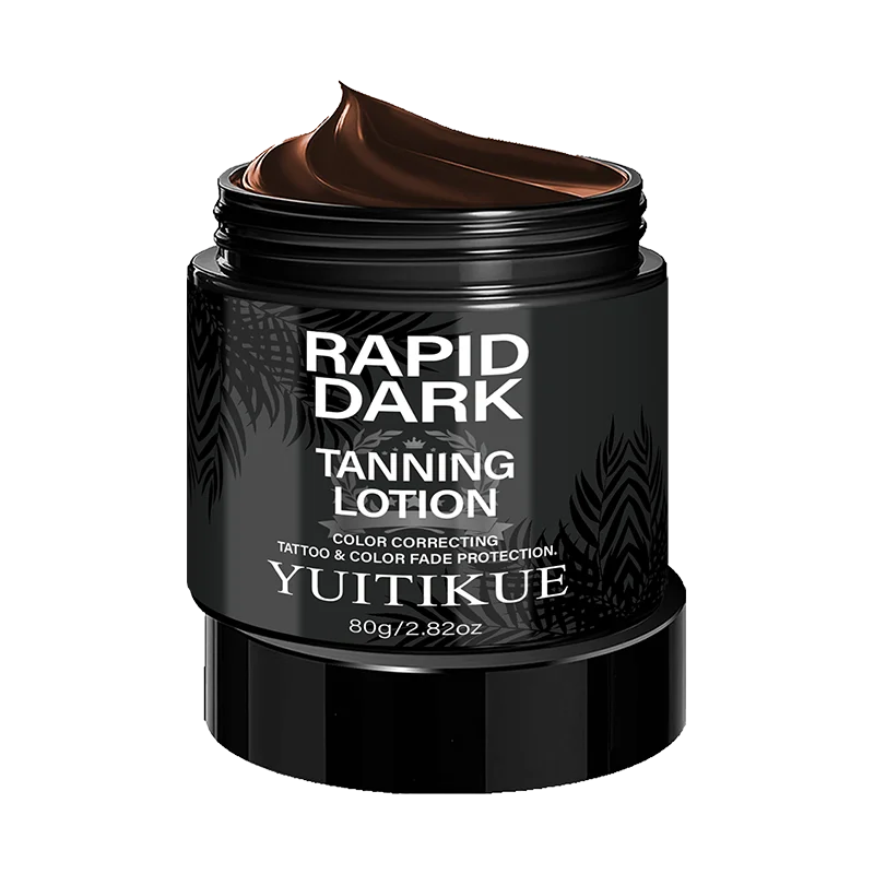 YUITIKUE Rapid Dark Tanning Lotion Bronzer and Tattoo Color Protector - 16