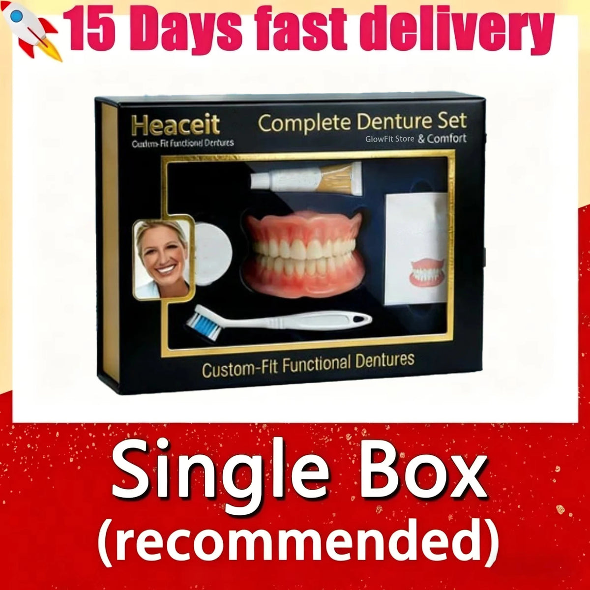 Comfort Fit Fake Teeth Set for Natural Smile