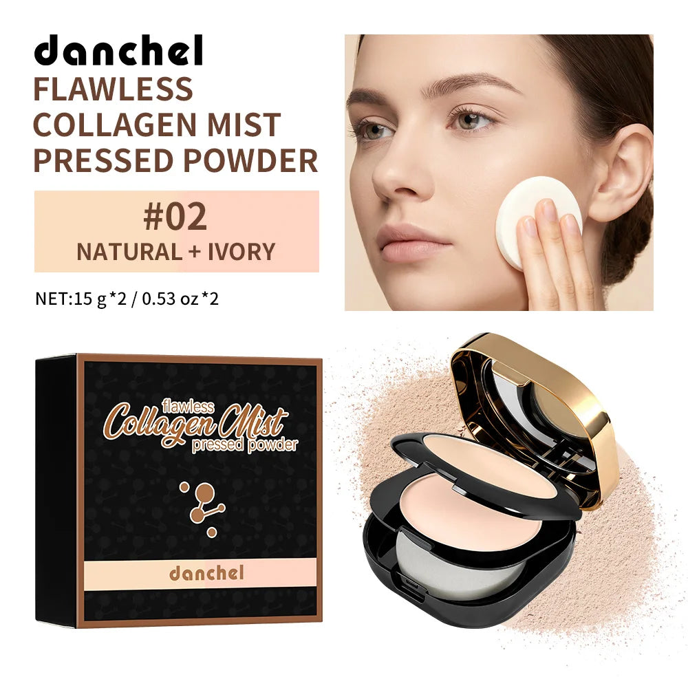 Collagen Infused Oil Control Pressed Powder for Flawless Matte Finish
