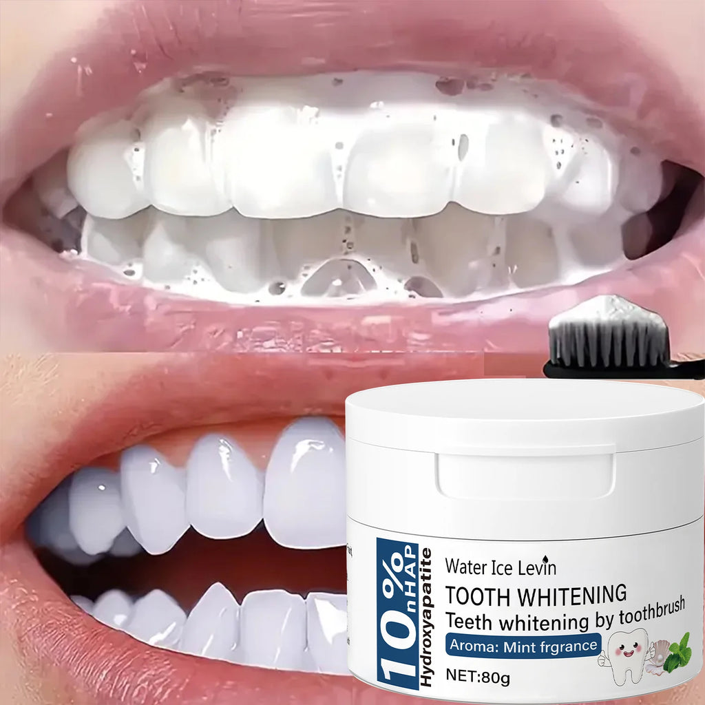 Whitening Tooth Powder with Vitamin C and Hyaluronic Acid Enamel Care