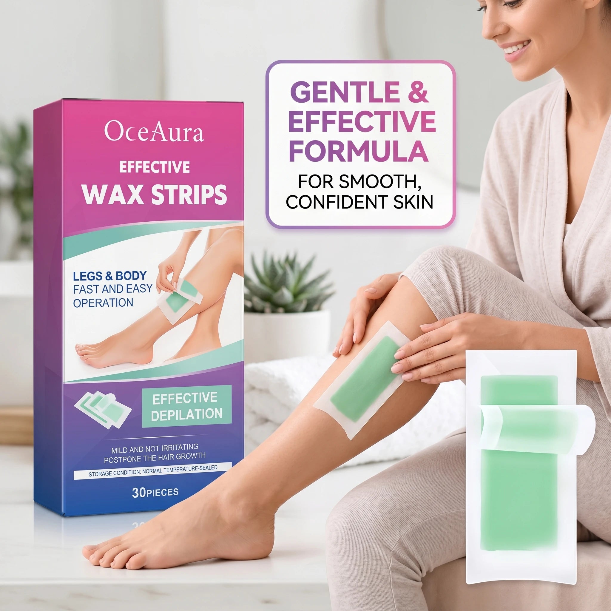 Full Body Hair Removal Wax Strips for Smooth Skin - 1