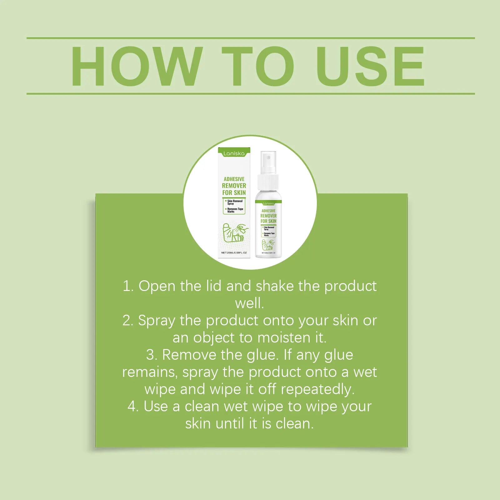 Gentle Adhesive Remover Spray for Skin Tape and Bandage Residue - 16