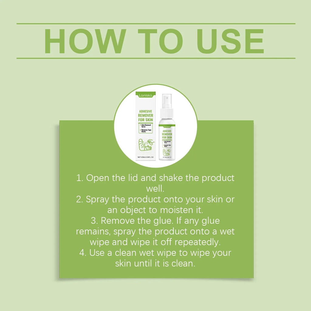 Gentle Adhesive Remover Spray for Skin Tape and Bandage Residue