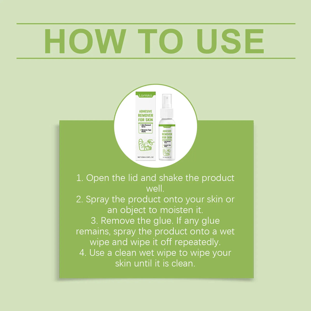 Gentle Adhesive Remover Spray for Skin Tape and Bandage Residue